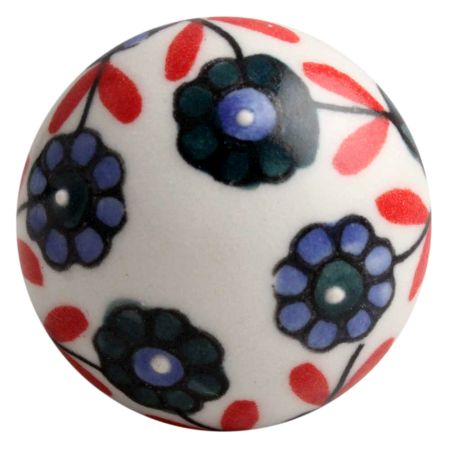 Sea Green Tiny Flower Ceramic Wine Stopper